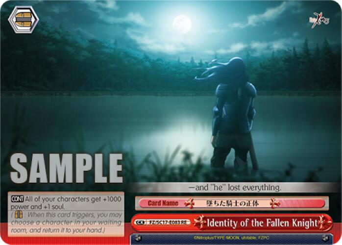 Identity of the Fallen Knight (FZ/SC17-E083 RE) - Fate/Zero Chronicle Set