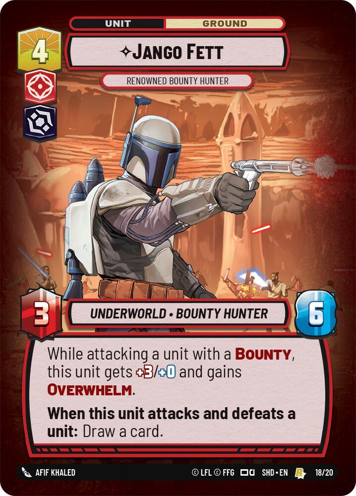 Jango Fett - Renowned Bounty Hunter (18/20) - Shadows of the Galaxy Weekly Play Promos