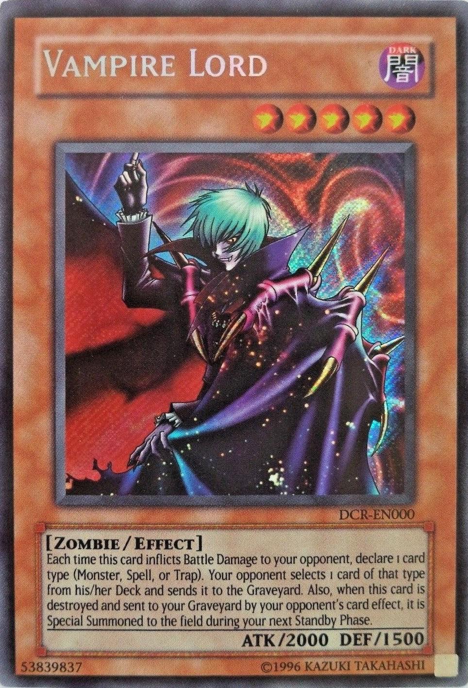 Vampire Lord [DCR-EN000] Secret Rare - Josh's Cards