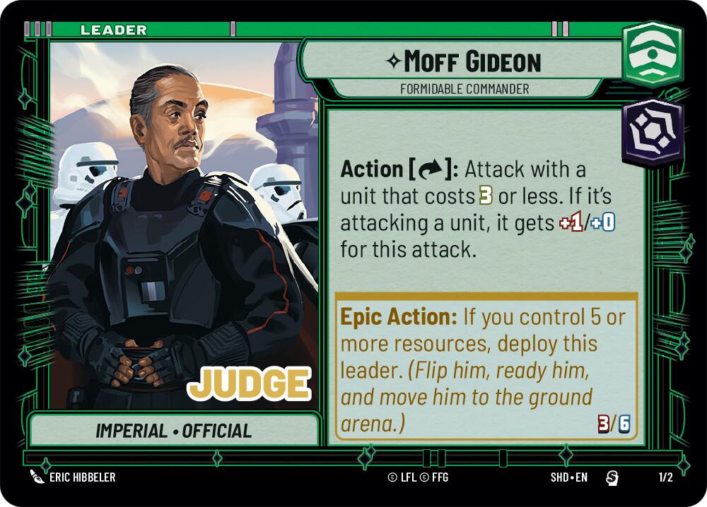 Moff Gideon - Formidable Commander (1/2) - Judge Promos