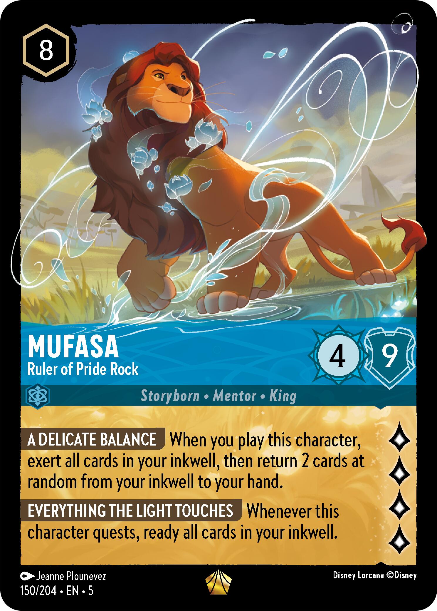 Mufasa - Ruler of Pride Rock (150/204) - Shimmering Skies Cold Foil