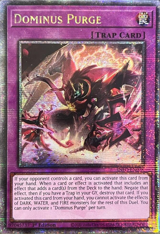 Dominus Purge (Quarter Century Secret Rare) (INFO-EN078) - The Infinite Forbidden 1st Edition