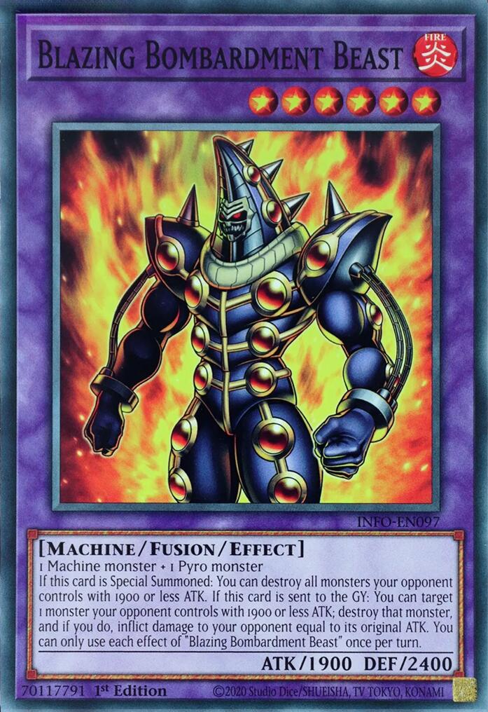 Blazing Bombardment Beast (INFO-EN097) - The Infinite Forbidden 1st Edition