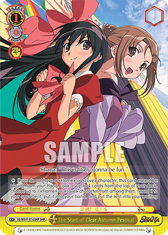 The Start of Clear Autumn Festival (SHP) (SS/WE41-E16SHP SHP) - Shakugan no Shana Premium Booster