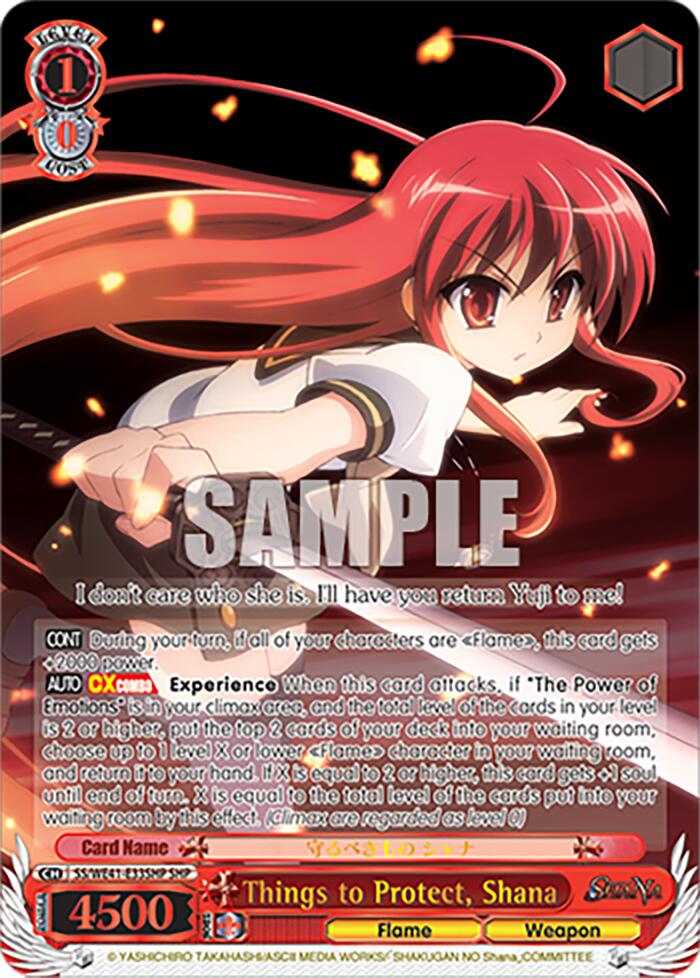 Things to Protect, Shana (SHP) (SS/WE41-E33SHP SHP) - Shakugan no Shana Premium Booster