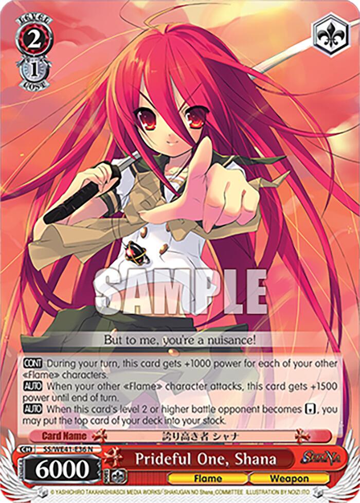 Prideful One, Shana (SS/WE41-E36 N) - Shakugan no Shana Premium Booster