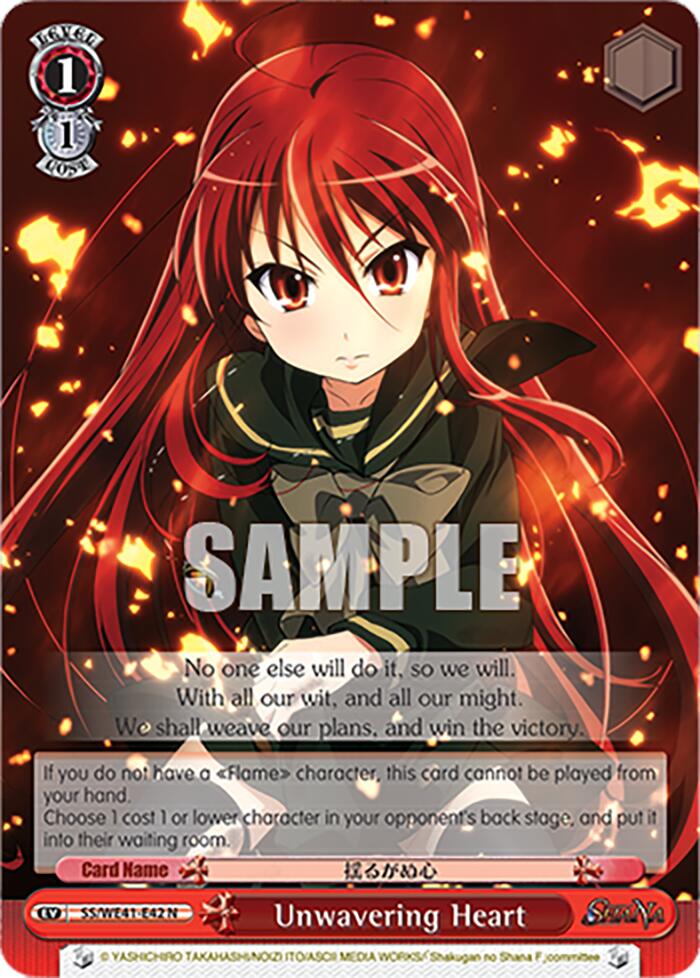 Unwavering Heart (SS/WE41-E42 N) - Shakugan no Shana Premium Booster