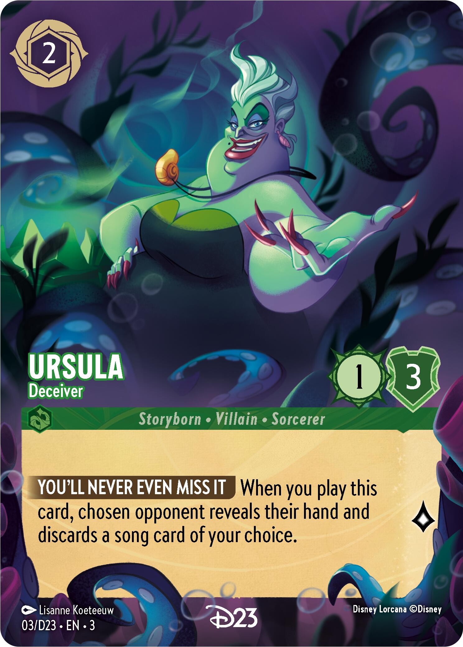 Ursula - Deceiver (3) - D23 Promos Holofoil