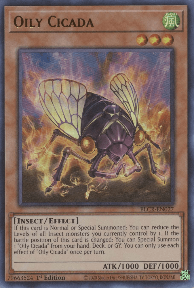 Oily Cicada [BLCR-EN027] Ultra Rare - Josh's Cards
