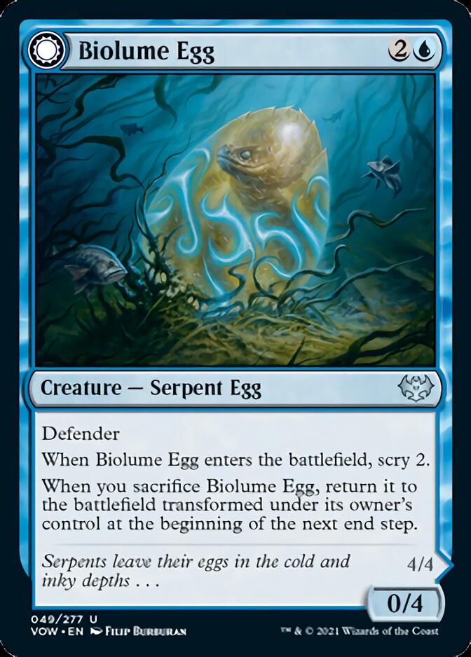Biolume Egg // Biolume Serpent (VOW-049) - Innistrad: Crimson Vow: (Double Faced Transform) Foil