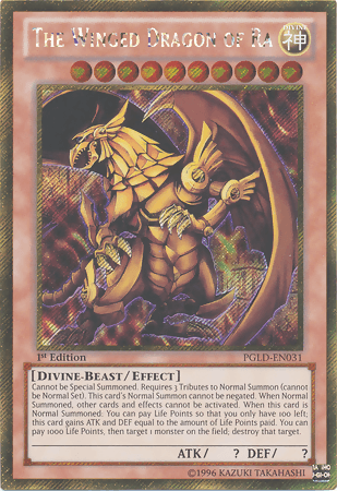 The Winged Dragon of Ra [PGLD-EN031] Gold Secret Rare - Josh's Cards