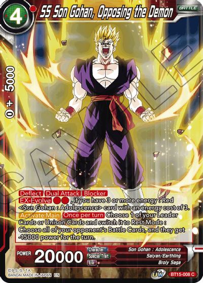 SS Son Gohan, Opposing the Demon (BT15-008) [Saiyan Showdown] Parallel Foil