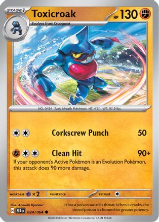Toxicroak 024/064 - SV Shrouded Fable Reverse Holofoil