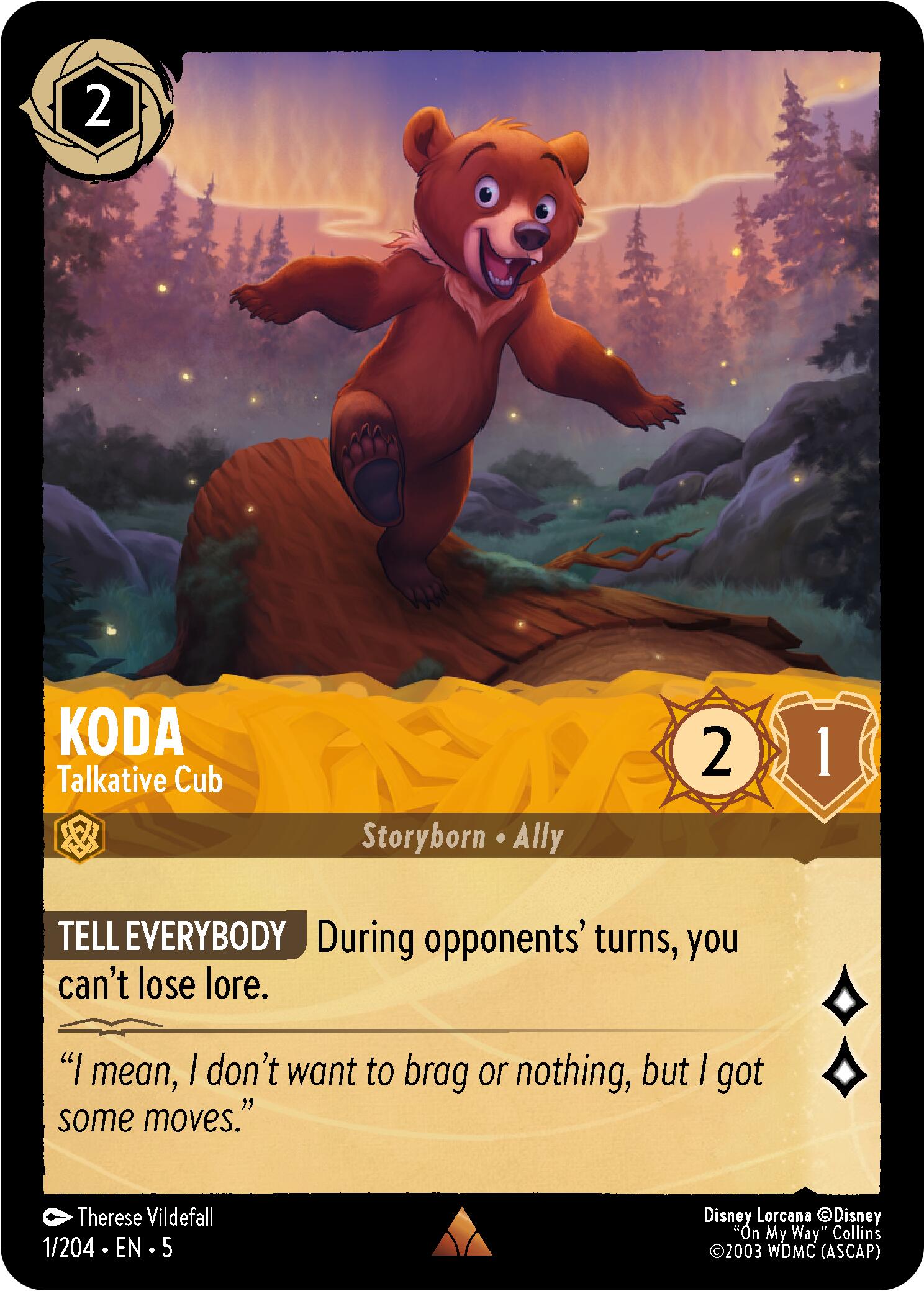 Koda - Talkative Cub (1/204) - Shimmering Skies Cold Foil