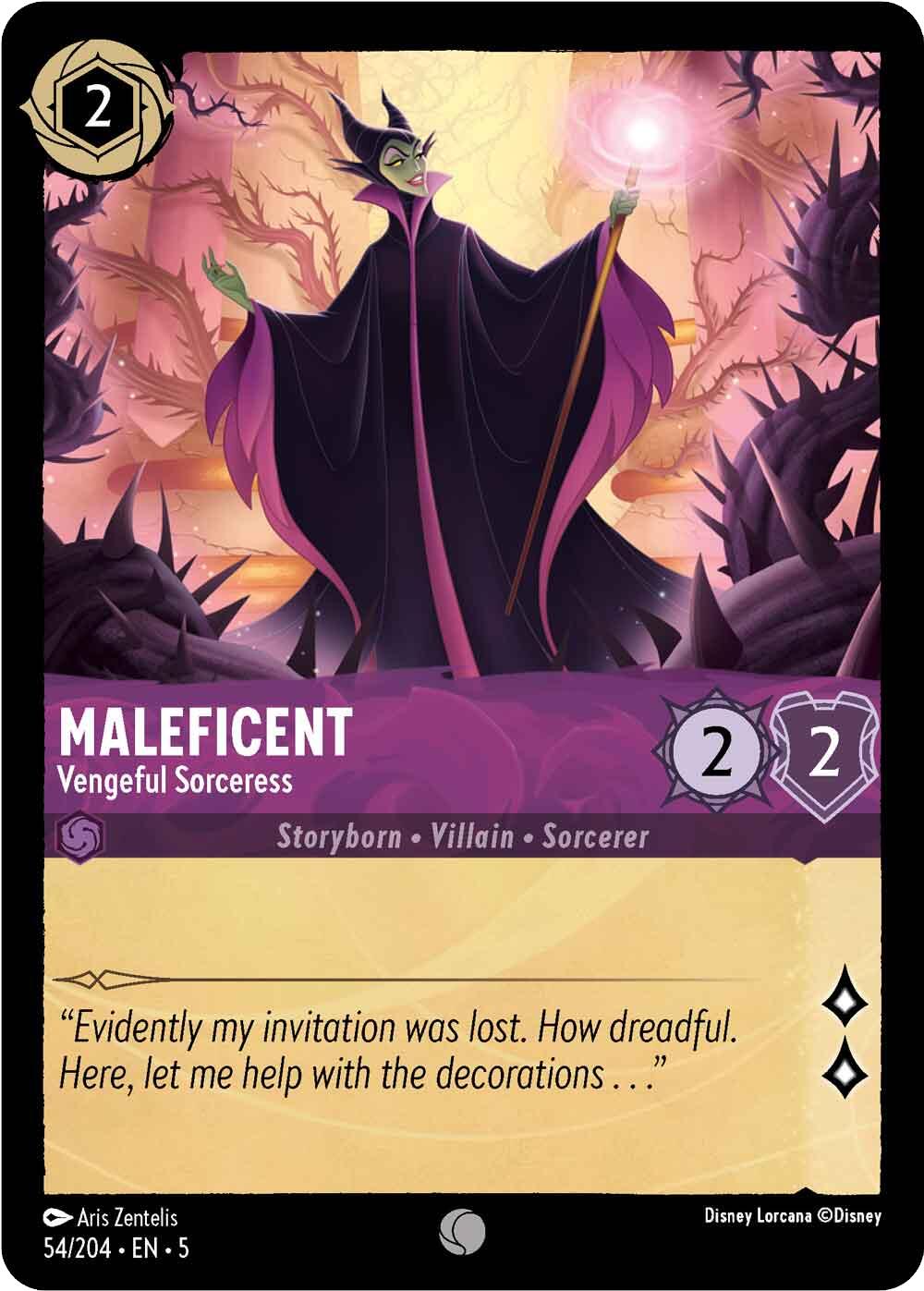 Maleficent - Vengeful Sorceress (54/204) - Shimmering Skies Cold Foil