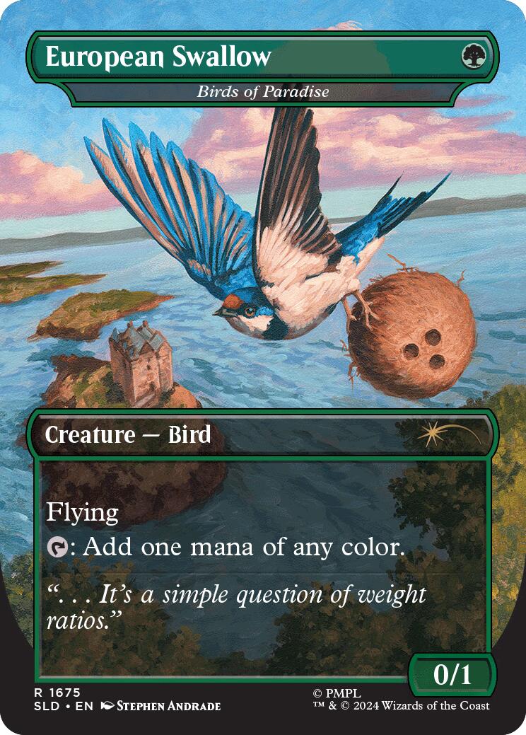 Birds of Paradise // Birds of Paradise (SLD-1675) - Secret Lair Drop / African Swallow (Borderless)