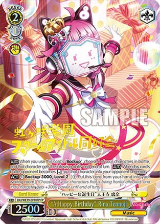 "A Happy Birthday" Rina Tennoji (FP) (LNJ/WE39-E010FP FP) - Love Live! School Idol Festival Series 10th Anniversary Premium Booster