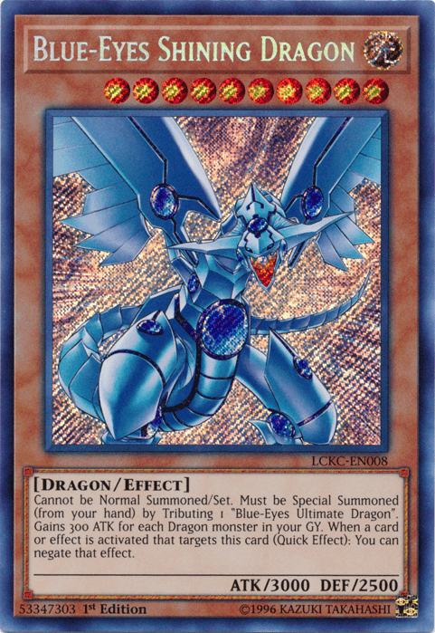 Blue-Eyes Shining Dragon [LCKC-EN008] Secret Rare - Josh's Cards