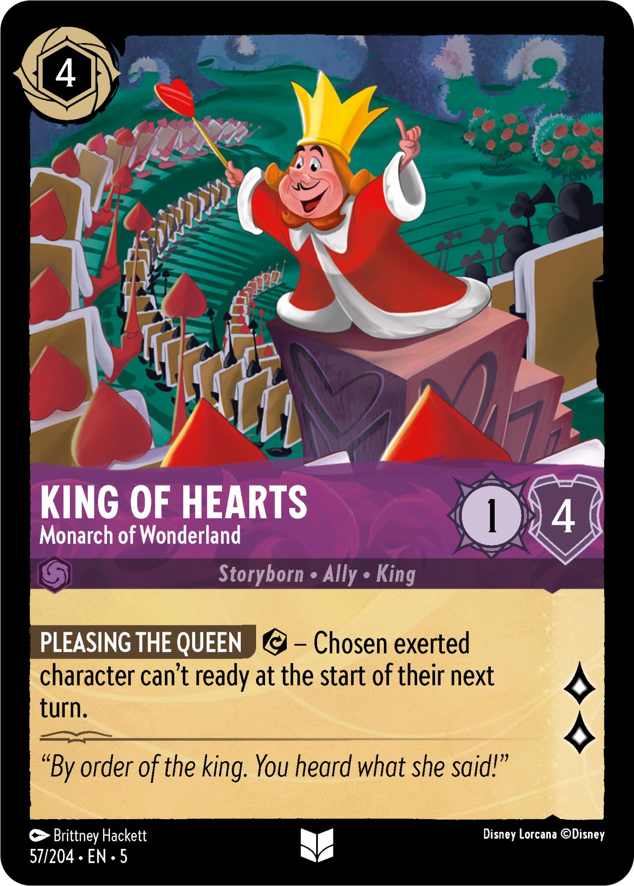 King of Hearts - Monarch of Wonderland (57/204) - Shimmering Skies Cold Foil