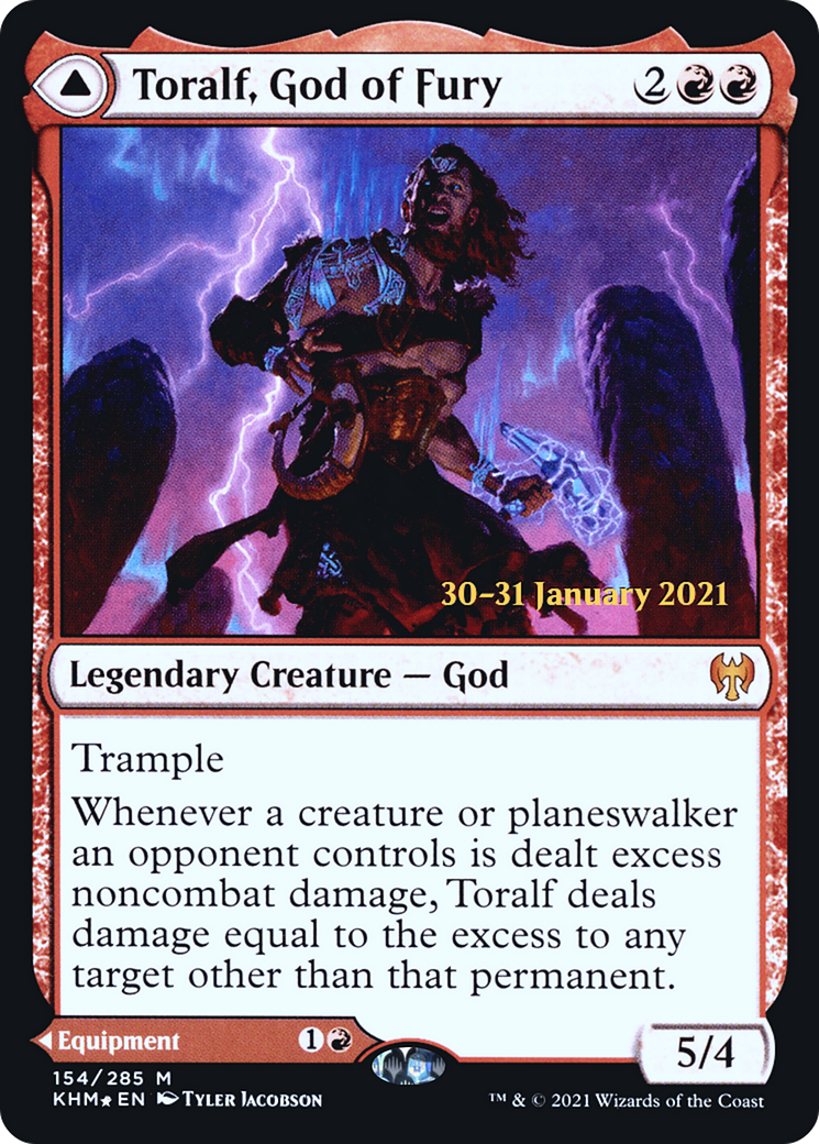 Toralf, God of Fury // Toralf's Hammer (PRE-154S) - Kaldheim Promos Foil