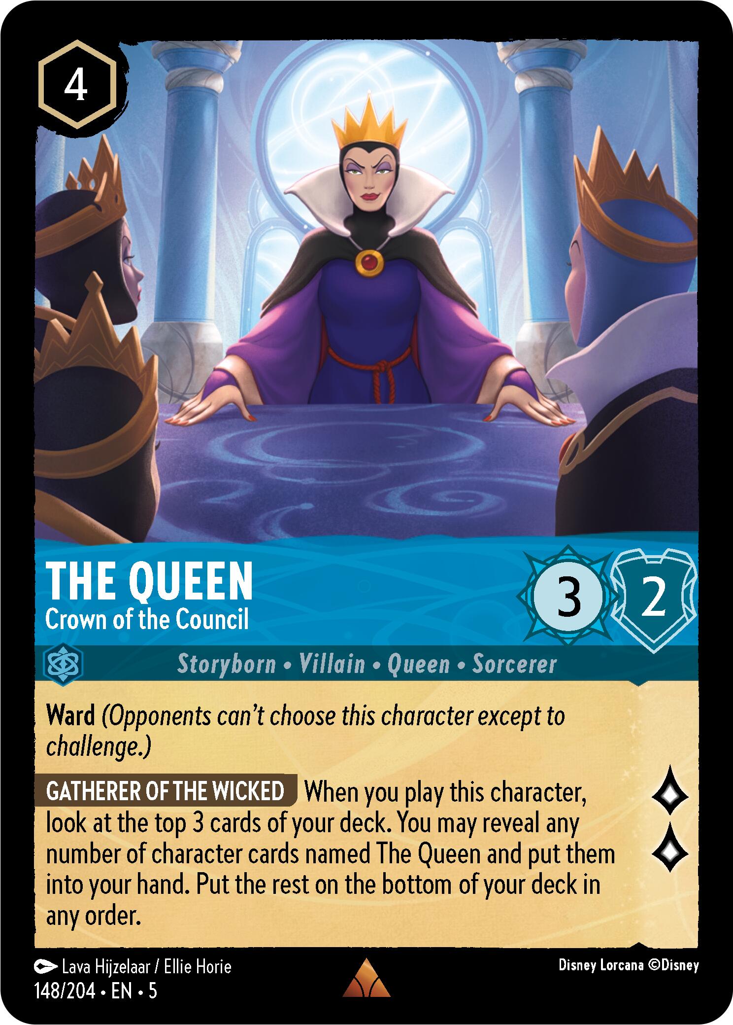 The Queen - Crown of the Council (148/204) - Shimmering Skies Cold Foil