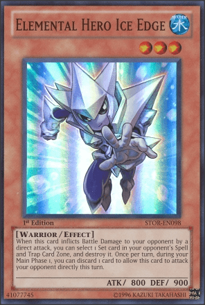 Elemental Hero Ice Edge [STOR-EN098] Super Rare - Josh's Cards