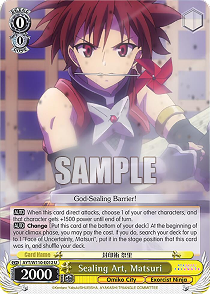 Sealing Art, Matsuri (AYT/W110-E012 U) - Ayakashi Triangle