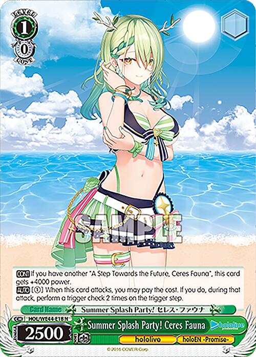 Summer Splash Party! Ceres Fauna (HOL/WE44-E18 N) - hololive production Summer Collection Premium Booster
