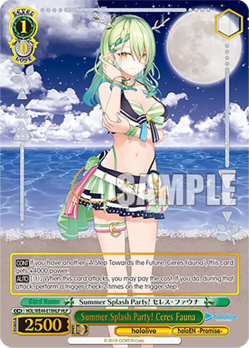 Summer Splash Party! Ceres Fauna (HLP) (HOL/WE44-E18HLP HLP) - hololive production Summer Collection Premium Booster