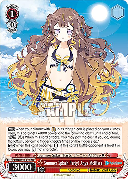 Summer Splash Party! Anya Melfissa (HOL/WE44-E32 N) - hololive production Summer Collection Premium Booster