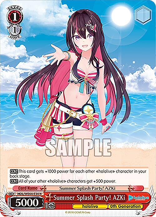 Summer Splash Party! AZKi (HOL/WE44-E34 N) - hololive production Summer Collection Premium Booster