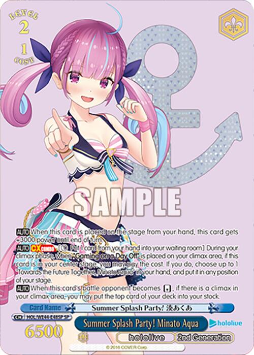 Summer Splash Party! Minato Aqua (SP) (HOL/WE44-E48SP SP) - hololive production Summer Collection Premium Booster
