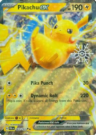 Pikachu ex (Holiday Calendar) 063/193 - Miscellaneous Cards & Products Holofoil