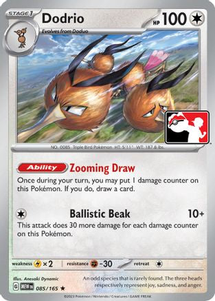 Dodrio 085/165 - Prize Pack Series Cards Holofoil