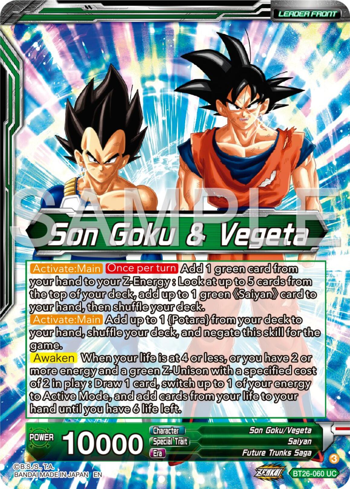 Son Goku & Vegeta // Vegito, Prodigious Fusion (BT26-060) [Ultimate Advent] Parallel Foil