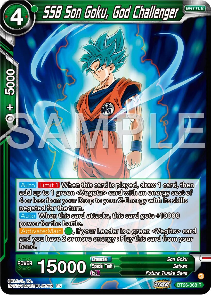 SSB Son Goku, God Challenger (BT26-068) [Ultimate Advent] Parallel Foil