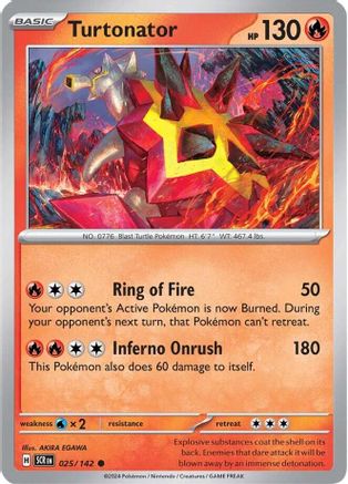 Turtonator 025/142 - SV07 Stellar Crown Reverse Holofoil