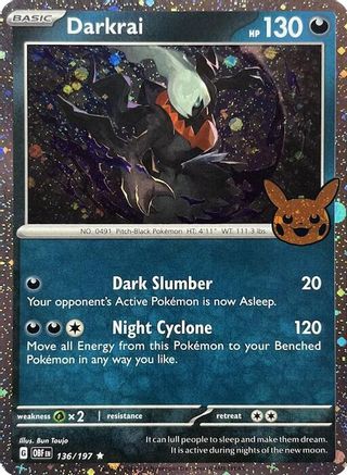Darkrai (Cosmos Holo) 136/197 - Trick or Trade BOOster Bundle 2024 Holofoil