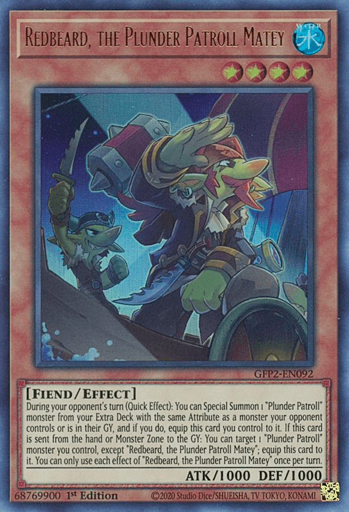 Redbeard, the Plunder Patroll Matey [GFP2-EN092] Ultra Rare - Josh's Cards