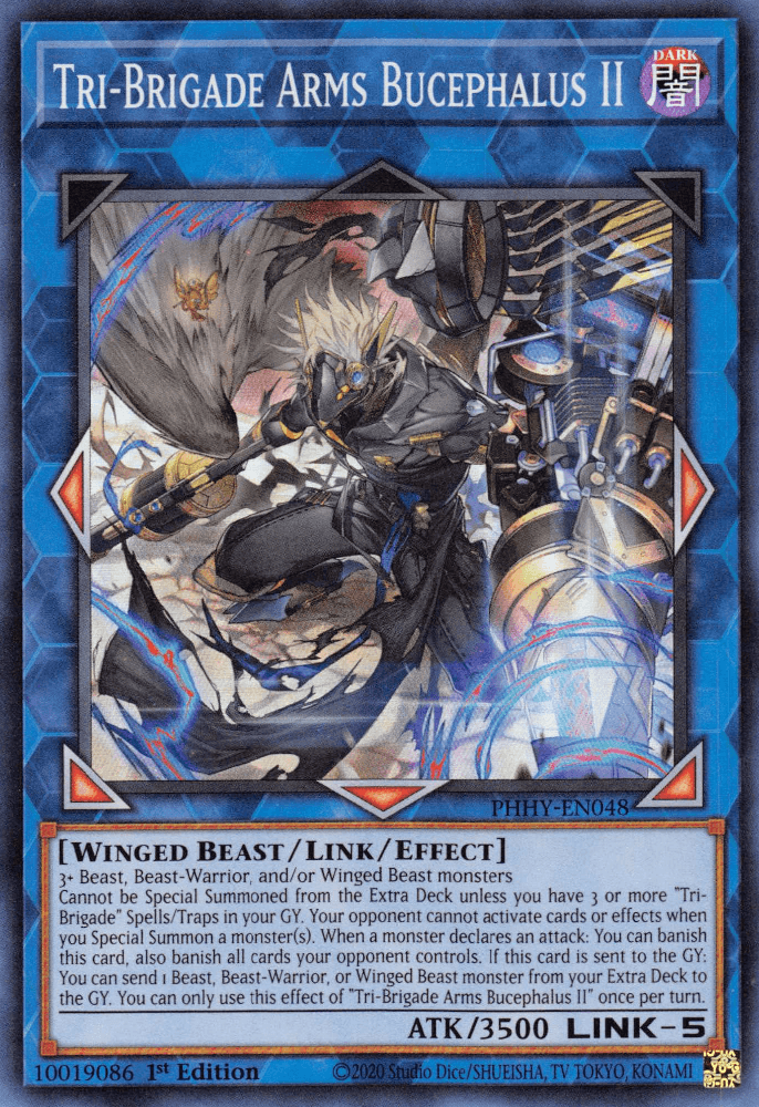 Tri-Brigade Arms Bucephalus II [PHHY-EN048] Super Rare - Josh's Cards