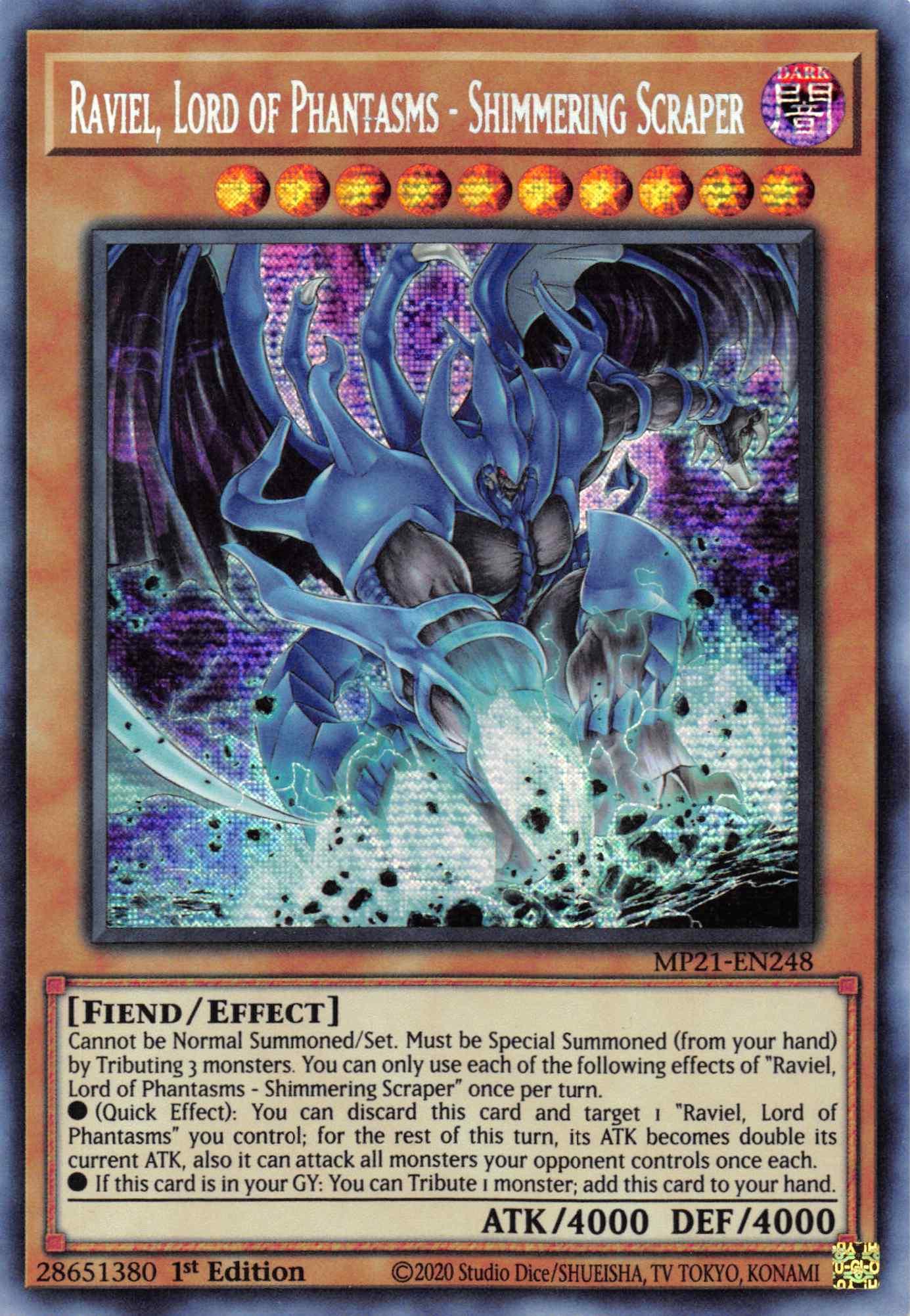 Raviel, Lord of Phantasms - Shimmering Scraper [MP21-EN248] Prismatic Secret Rare - Josh's Cards