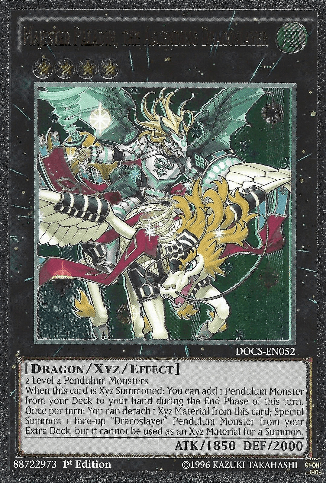 Majester Paladin, the Ascending Dracoslayer (UTR) [DOCS-EN052] Ultimate Rare - Josh's Cards