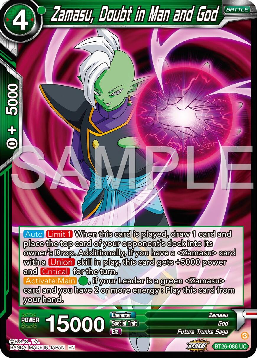 Zamasu, Doubt in Man and God (BT26-086) [Ultimate Advent] Parallel Foil
