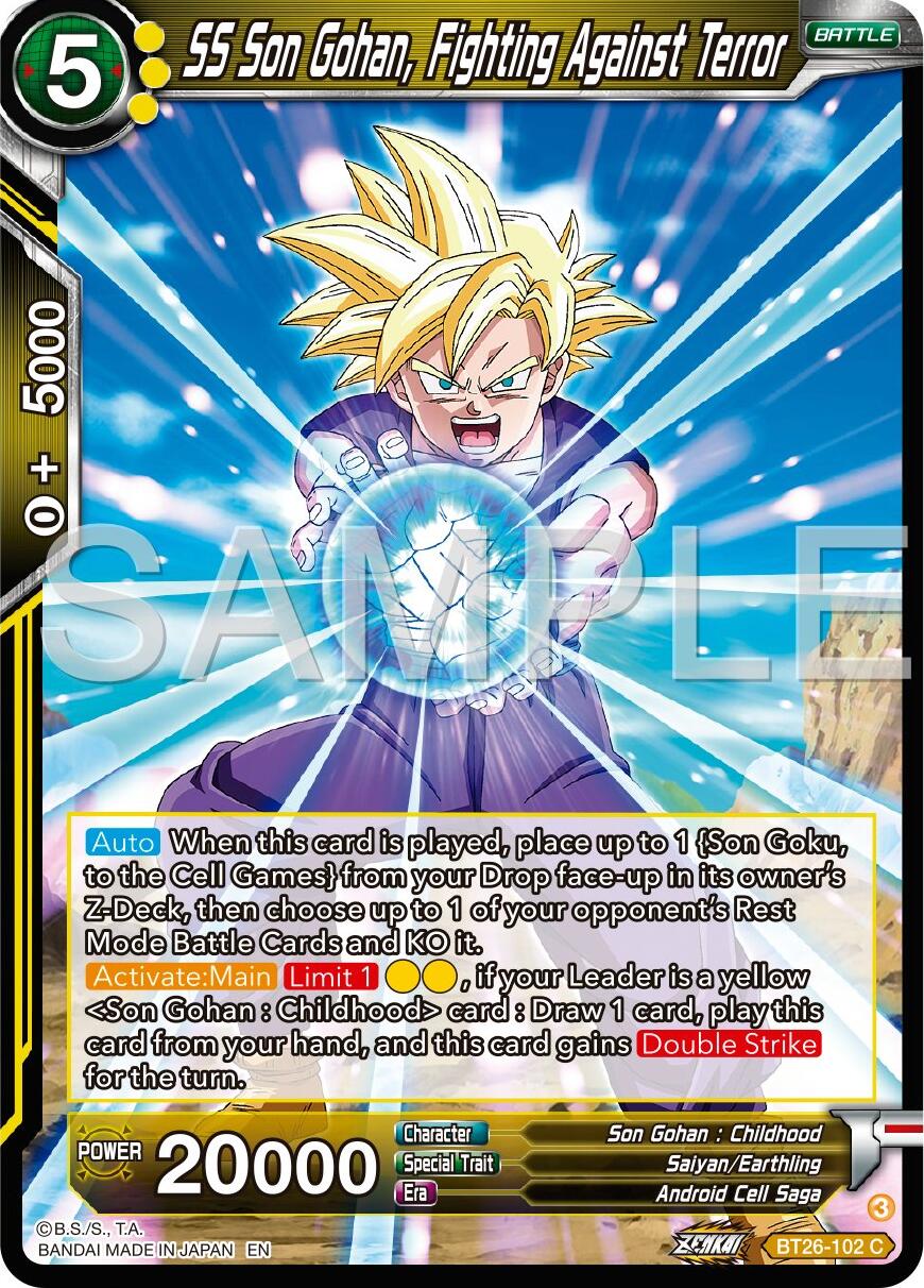 SS Son Gohan, Fighting Against Terror (BT26-102) [Ultimate Advent] Parallel Foil