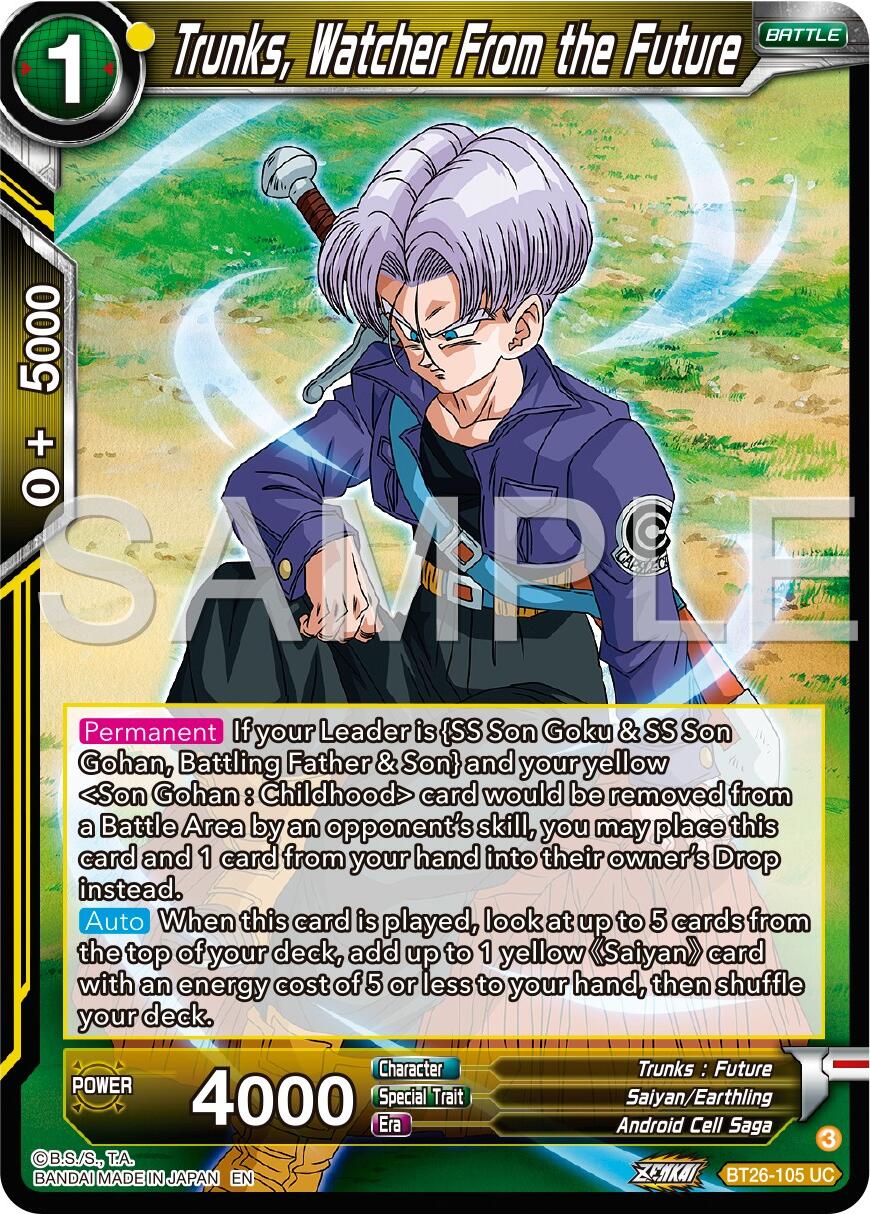 Trunks, Watcher From the Future (BT26-105) [Ultimate Advent] Parallel Foil