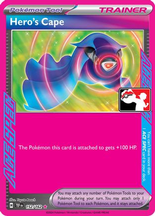 Hero's Cape 152/162 - Prize Pack Series Cards Holofoil