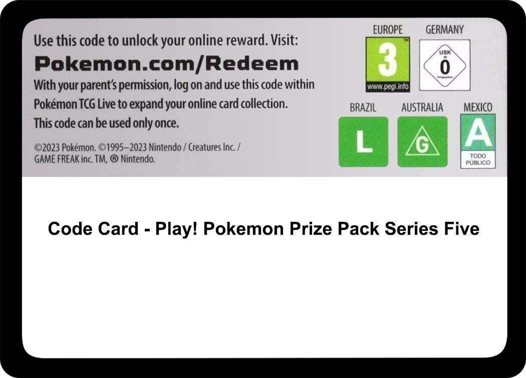 Code Card - Play! Pokemon Prize Pack Series Five [Prize Pack Series Cards]