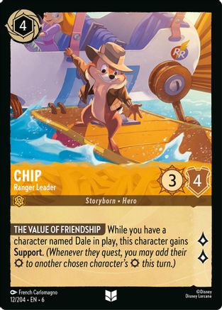 Chip - Ranger Leader (12/204) - Azurite Sea Cold Foil