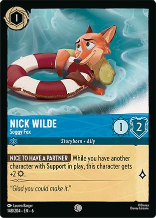 Nick Wilde - Soggy Fox (148/204) - Azurite Sea Cold Foil