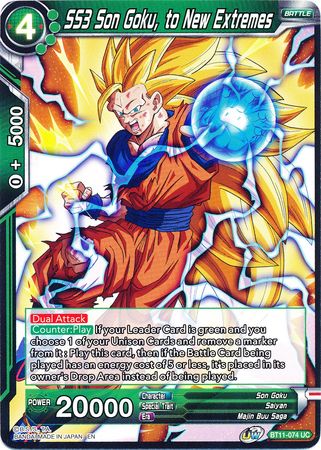 SS3 Son Goku, to New Extremes (BT11-074) [Vermilion Bloodline] Parallel Foil